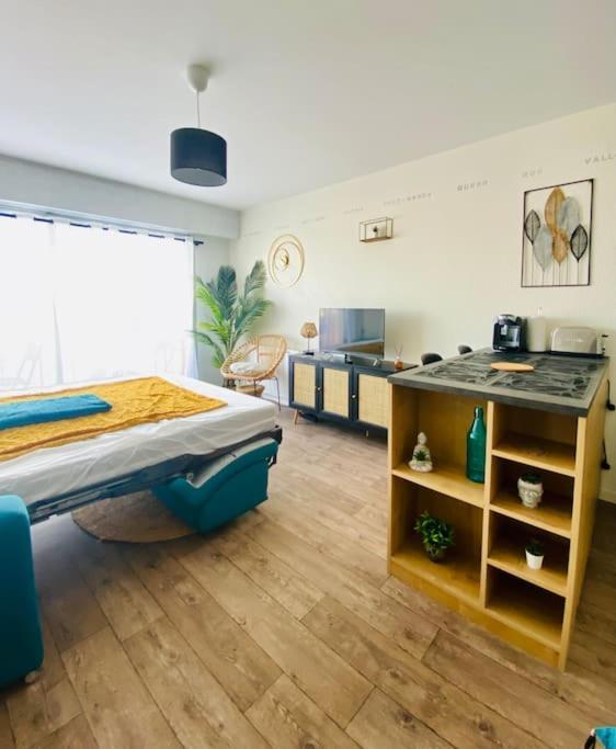 Studio Entre Mer Et Dunes Avec Balcon Vue Laterale Mer 50M Plage Pour 3 Pers Wifi Menage Compris Fort-Mahon-Plage Ngoại thất bức ảnh